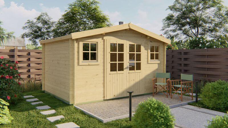 Gartenhaus Juha 28mm Wand